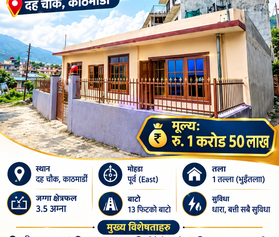 घर बिक्रीमा | दह चोक, काठमाडौं